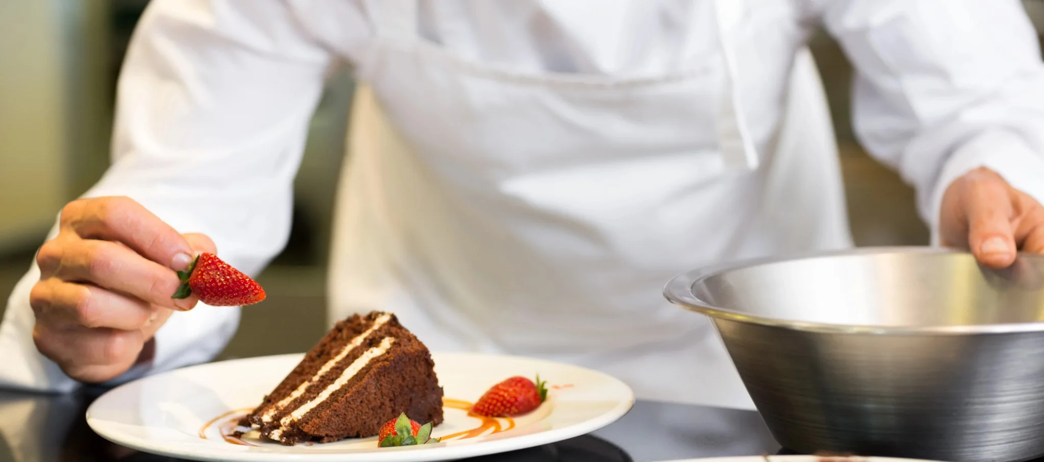 Chef preparing a dessert at Circle H Chophouse